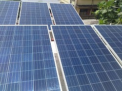 3 kw solar rooftop net metering plant installed and commissioned at Wing Commander Devarao Belle's residence